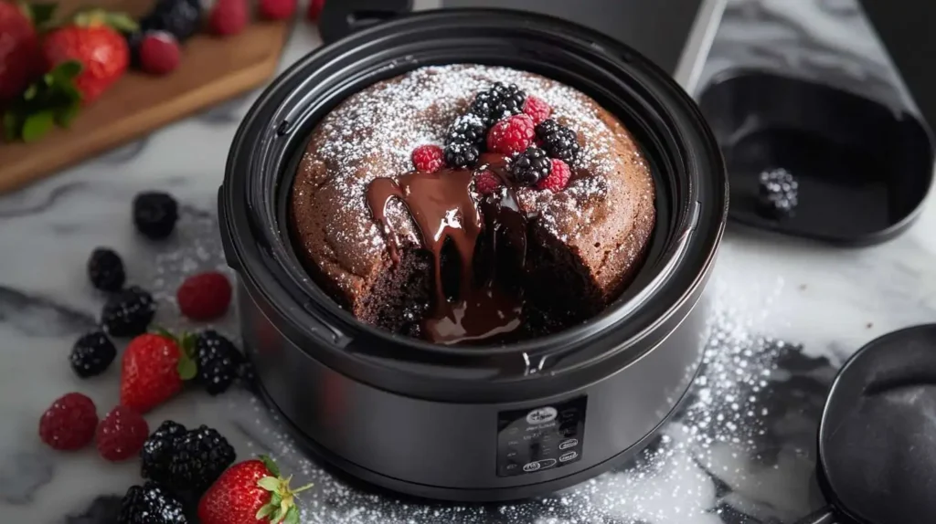 Chocolate Lava Cake Cooked in a Rice Cooker