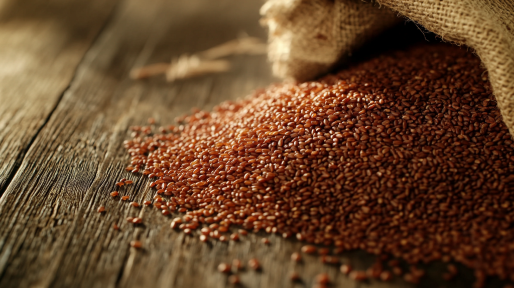 Raw Red Rice Grains - Rich in Nutrients and Antioxidants.