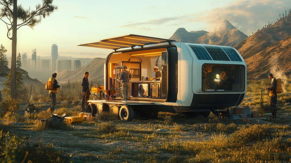 Futuristic Mobile Kitchen with Innovations.