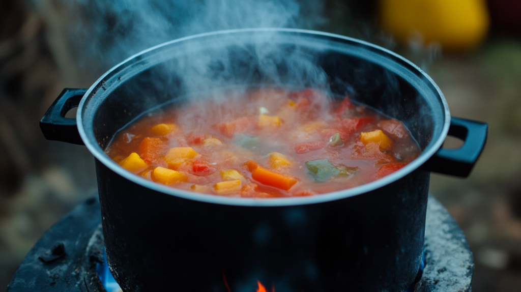 Cooking Without Electricity Using a Portable Stove."