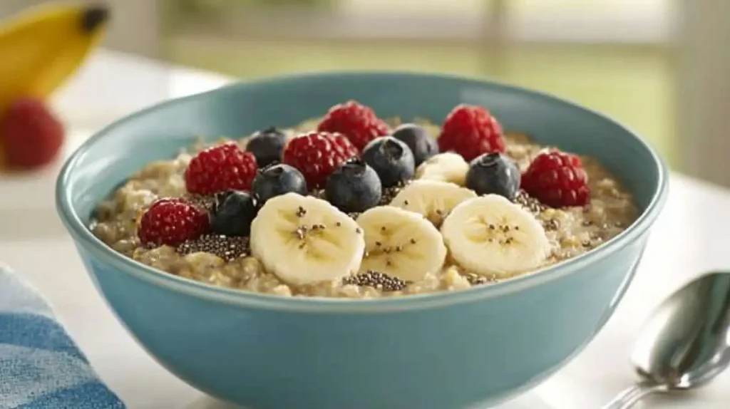 Carbohydrate-rich oatmeal for football players.