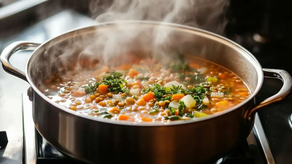 Vegan Lentil Soup with Fresh Herbs
