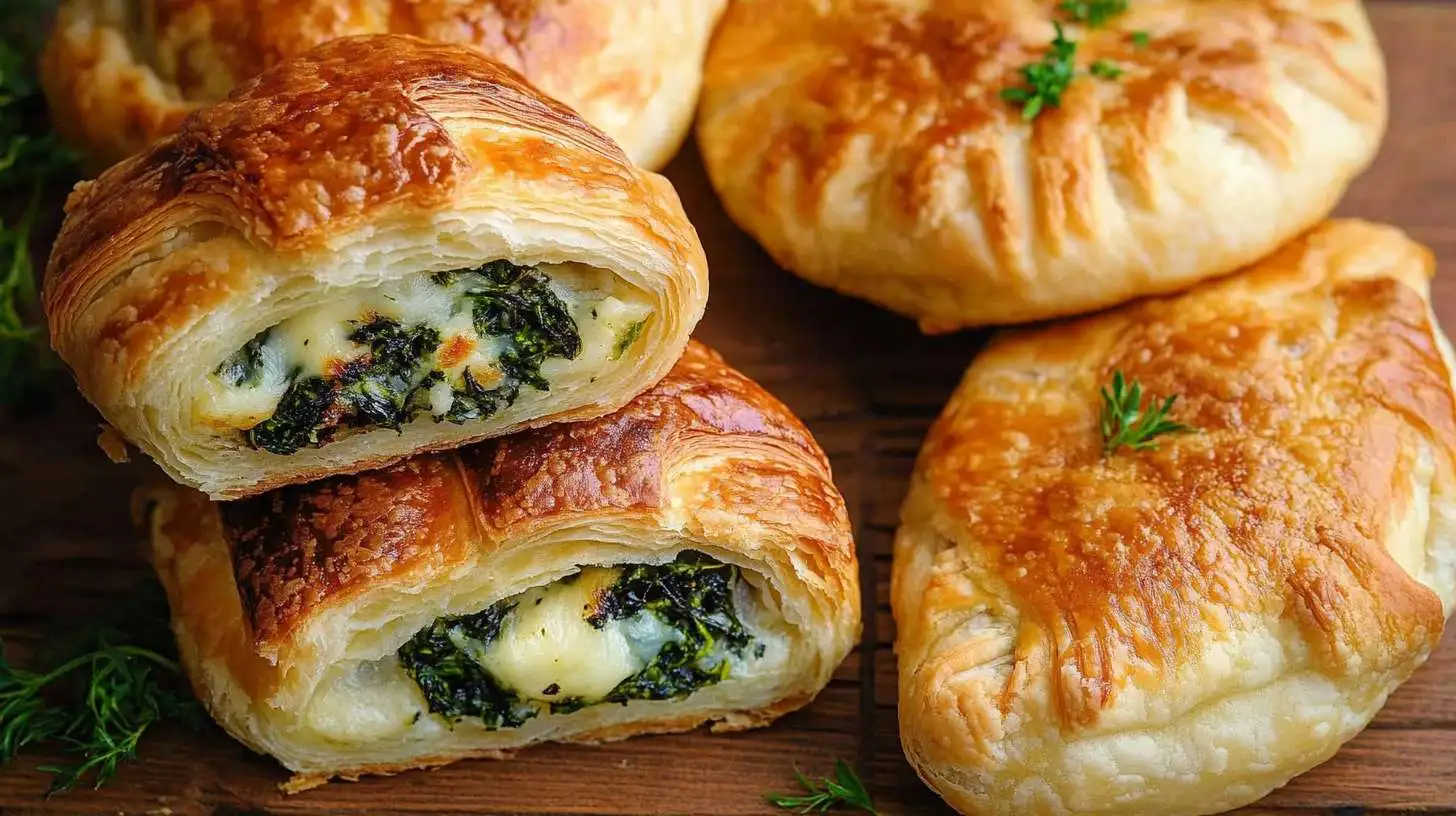 Flaky Spinach and Cheese Breakfast Pastries – Savory and Golden