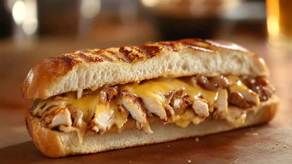 Chicken Philly Cheesesteak Sandwich
