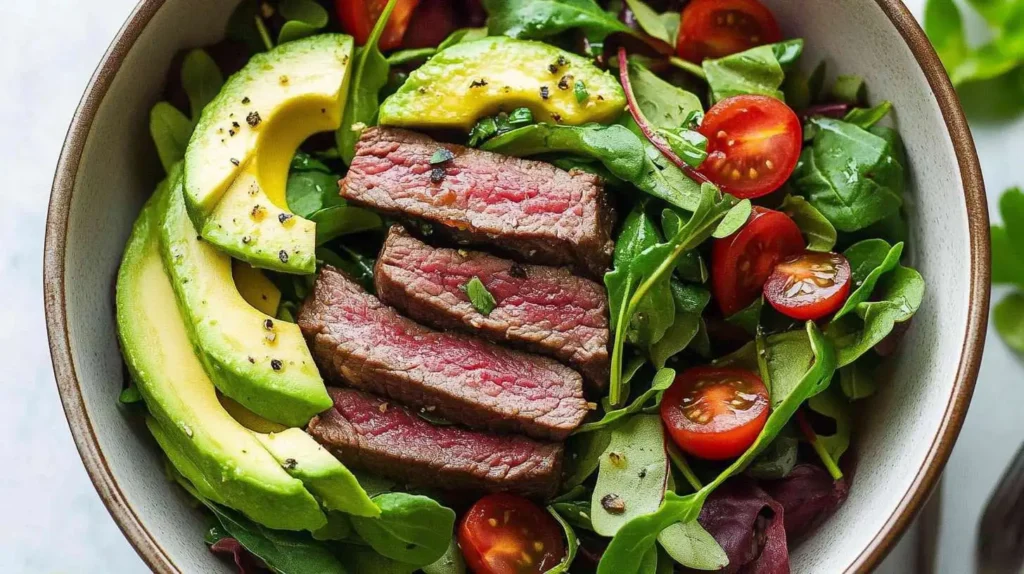 Vitamin E-Packed Beef & Avocado Salad – A Nutrient-Rich Meal